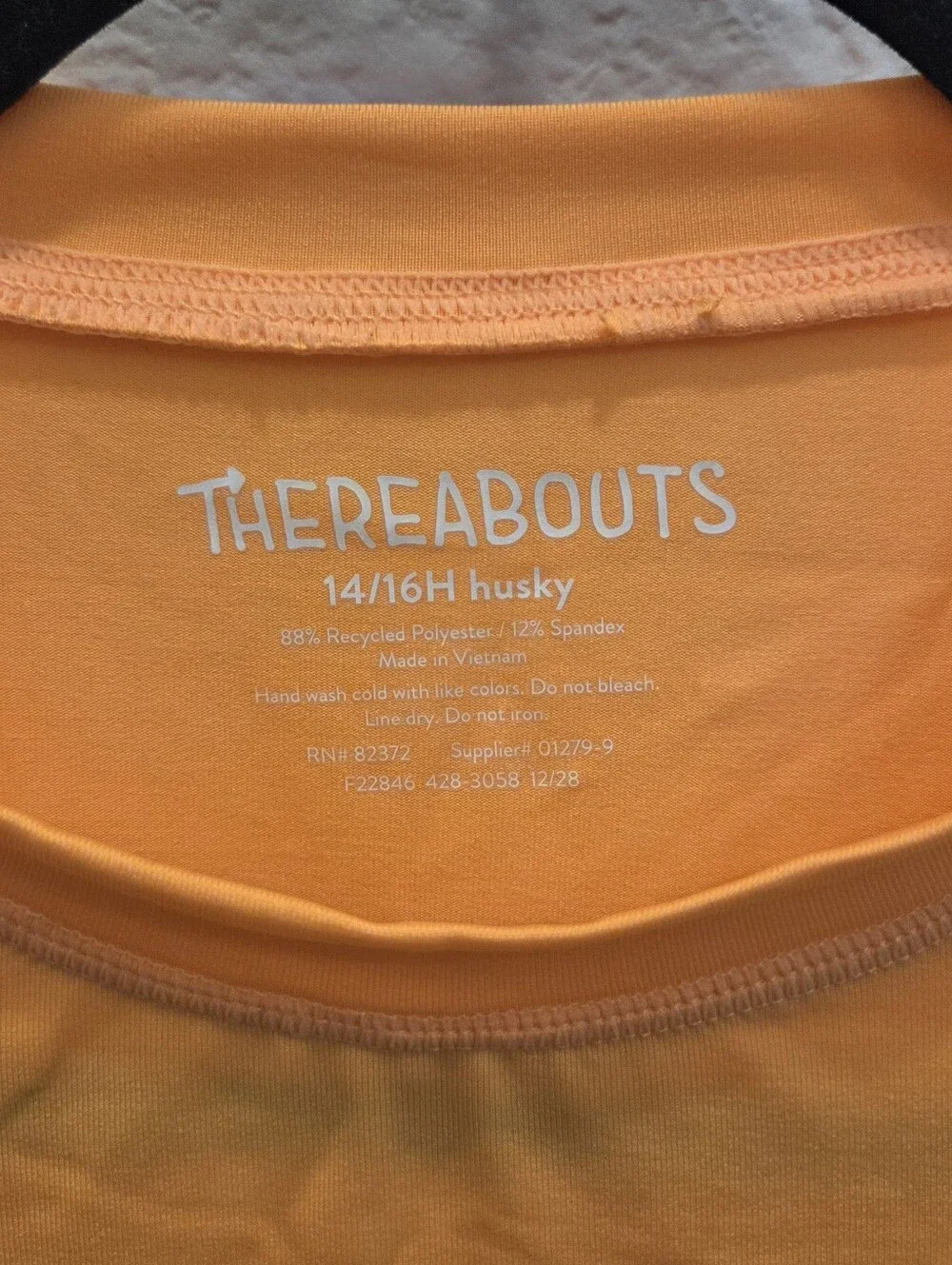 Bright Orange Short Sleeve Rashguard Swim Shirt Thereabouts Husky L 14/16